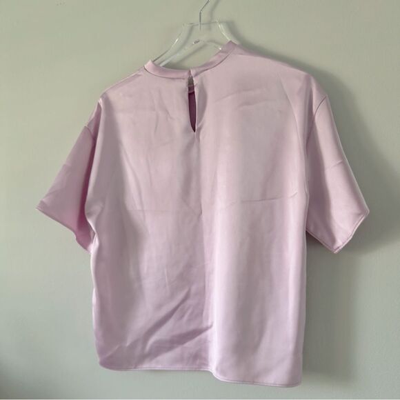 ⭕️ ZARA Satin Top Light Pink Small - Picture 5 of 5